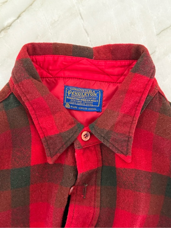 Pendleton Other - Rare - Vintage Pendleton Red and Black Plaid Wool Button-Down Shirt men’s